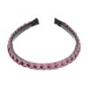 Haarband Diadeem 1.5cm – Gevlochten – Effen Stof & Kunststof – Oudroze