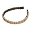 Haarband Diadeem 1.5cm – Gevlochten – Effen Stof & Kunststof – Beige