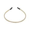 diadeem strass steentjes 2 rijen goud_1 Haarband Diadeem 0,5cm – 2 Rijen Strass Steentjes – Metaal – Goud