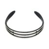 diadeem strass steentjes fantasie_3 Haarband Diadeem 2,5cm – Open 3 Rijen – Strass Steentjes – Kunststof – Zwart Zilver