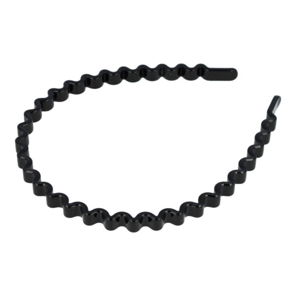 diadeem zigzag kunststof zwart_3 Haarband Diadeem 1cm – Zigzag Vorm – Kunststof – Zwart