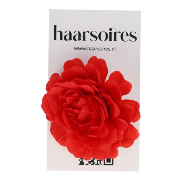 duckklem bloem_10 Haarspeld Duckklem 5cm – Haarbloem – Rood