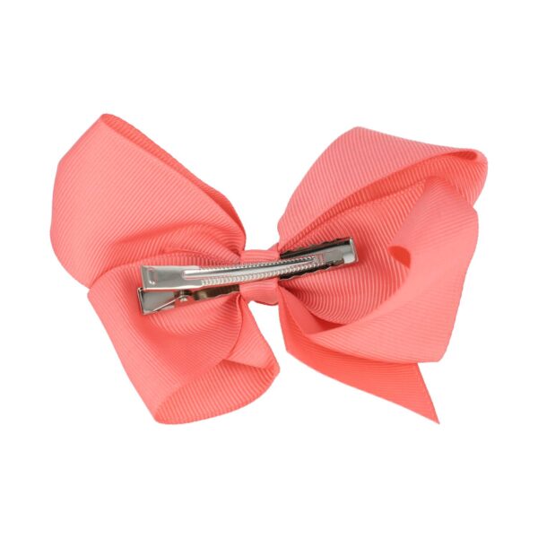 duckklem strik 10cm roze_2 Haarspeld Duckklem 10cm – Strik van Stof – Roze