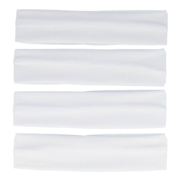 haarband basic_1 Haarband Stof 4cm - Baby - Wit - DIY - Set van 4