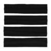 haarband basic_3 Haarband Stof 4cm - Baby - Zwart - DIY - Set van 4