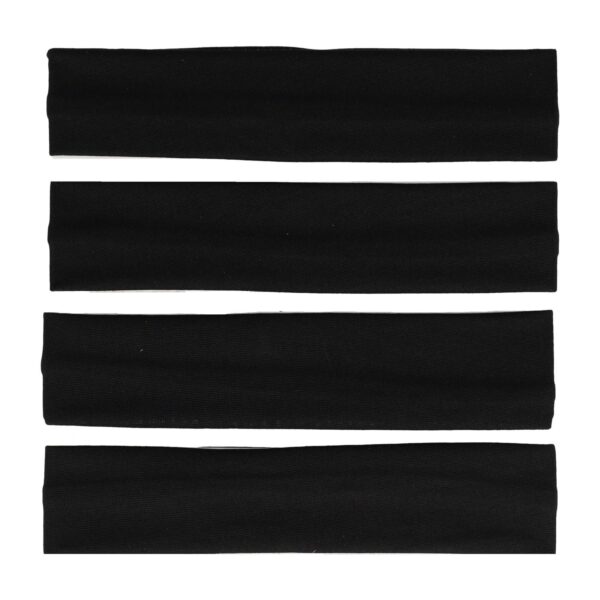 haarband basic_3 Haarband Stof 4cm - Baby - Zwart - DIY - Set van 4