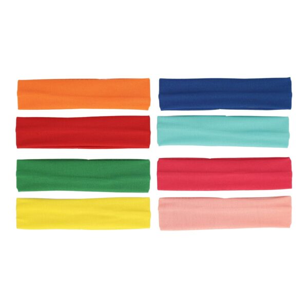 haarband color mix 8 stuks_1 Haarband Stof 4cm - Baby - Color Mix - DIY - Set van 8