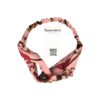 haarband twist ketting patroon twist_4 Haarband Twist 5cm – Ketting Print – Gladde Stof – Roze