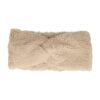 Haarband Twist 12cm – Effen Kleur – Teddy Imitatiebont Stof – Beige