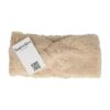 Haarband Twist 12cm – Effen Kleur – Teddy Imitatiebont Stof – Beige