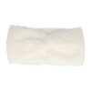 Haarband Twist 12cm – Effen Kleur – Teddy Imitatiebont Stof – Wit