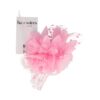Haarspeld Duckklem 12cm - XL Bloem - Stof met Kralen & Veren – Roze