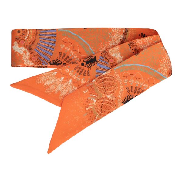 haarsjaaltje print_1 Haarband Haarsjaaltje 95cm - Fantasie Patroon - Oranje