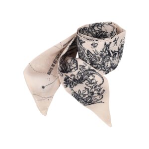 Haarband Haarsjaaltje 95cm - Fantasie Patroon - Creme