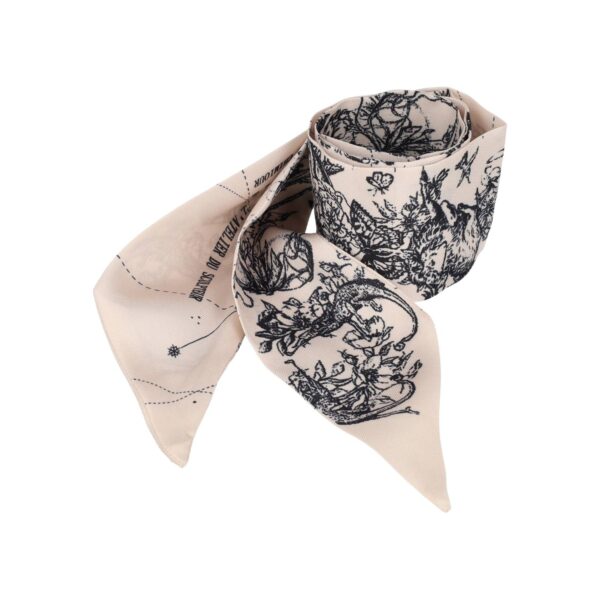 haarsjaaltje print_11 Haarband Haarsjaaltje 95cm - Fantasie Patroon - Creme