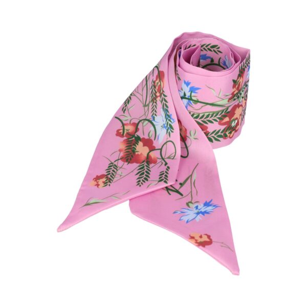 haarsjaaltje print_13 Haarband Haarsjaaltje 95cm - Bloemen Print - Roze