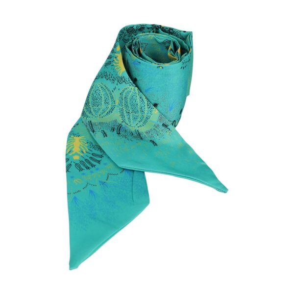 haarsjaaltje print_16 Haarband Haarsjaaltje 95cm - Fantasie Patroon - Blauw