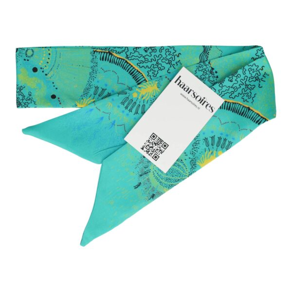 haarsjaaltje print_18 Haarband Haarsjaaltje 95cm - Fantasie Patroon - Blauw