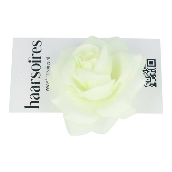 Haarspeld Duckklem 5cm – Haarbloem Roos – Creme