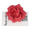 haarspeld roos bloem_9 Haarspeld Duckklem 5cm – Haarbloem Roos – Rood
