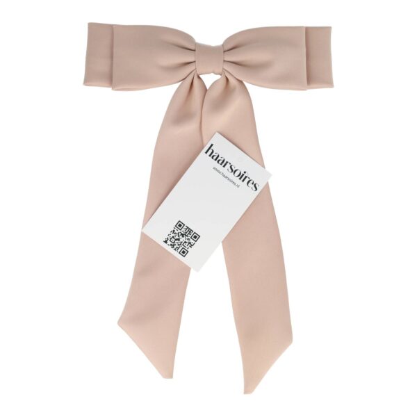 Haarspeld Patentspeld Strik 17cm – Handmade – Oud lichtroze