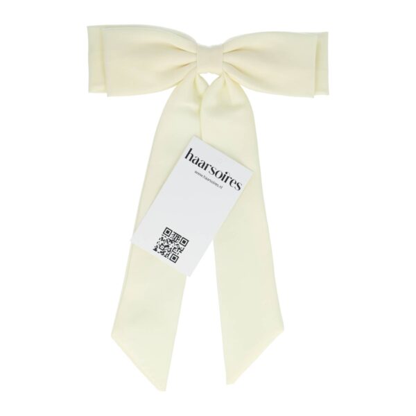 Haarspeld Patentspeld Strik 17cm – Handmade – Creme