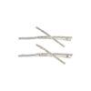 recht dubbel strass zilver_2 Haarspeld Schuifspeldjes 6cm - Recht X-vorm - Strass Steentjes - Zilver - Set van 2