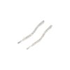 schuifspeldjes wave strass zilver_4 Haarspeld Schuifspeldjes 5cm - Wave Vorm - Strass Steentjes - Zilver - Set van 2