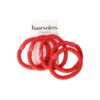 Haarelastieken basic - Hair Tie - Rood - Set van 5
