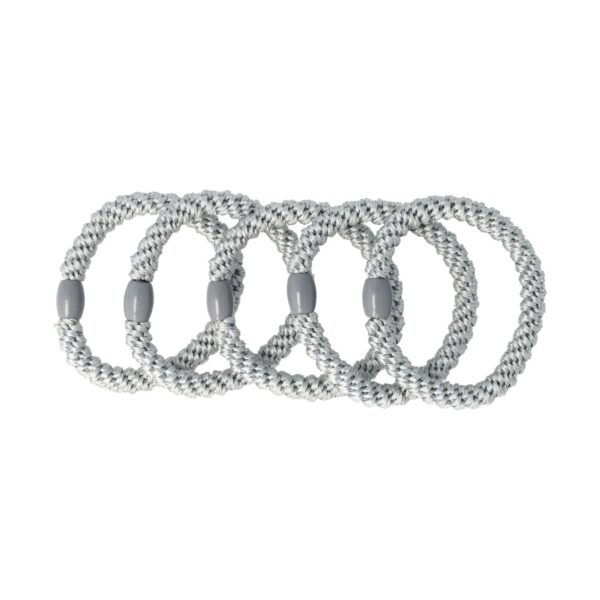 Haarelastieken Basic - Hair Tie - Grijs - Set van 5