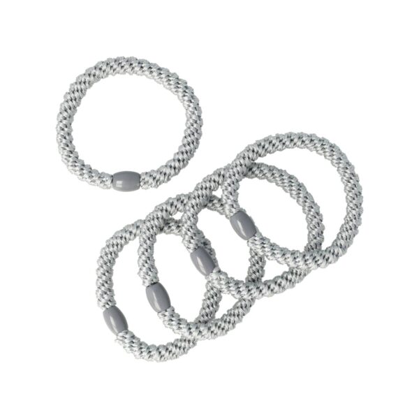 Haarelastieken Basic - Hair Tie - Grijs - Set van 5