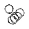 Haarelastieken Basic - Hair Tie - Zwart Zilver - Set van 5