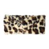 Haarband Twist 12cm – Panter Print – Teddy Imitatiebont Stof – Zwart Bruin Beige