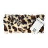 Haarband Twist 12cm – Panter Print – Teddy Imitatiebont Stof – Zwart Bruin Beige