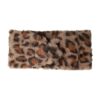 Haarband Twist 12cm – Panter Print – Teddy Imitatiebont Stof – Zwart Bruin
