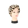 Haarband Twist 12cm – Panter Print – Teddy Imitatiebont Stof – Zwart Bruin Beige