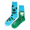 Sokken - Kikker Print - Groen Blauw - Katoen - Maat 38-45