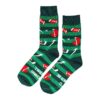 Sokken tennis rugby kikker geld_7 Sokken - American Football Print Rugby - Groen Wit Rood - Katoen - Maat 38-45