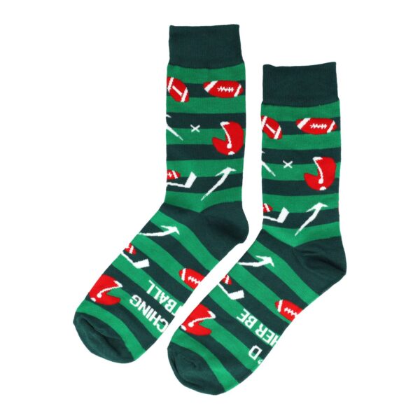 Sokken tennis rugby kikker geld_7 Sokken - American Football Print Rugby - Groen Wit Rood - Katoen - Maat 38-45