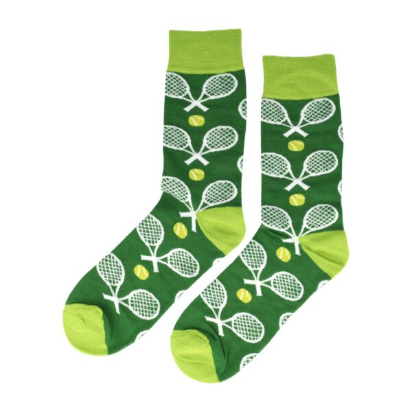 Sokken - Tennis Print - Groen - Katoen - Maat 38-45