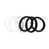 Haarelastieken Basic - Endless Armband - Zwart Wit  - Set van 6