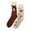 Sokken - Paarden Print - Bruin - Katoen - Maat 38-45