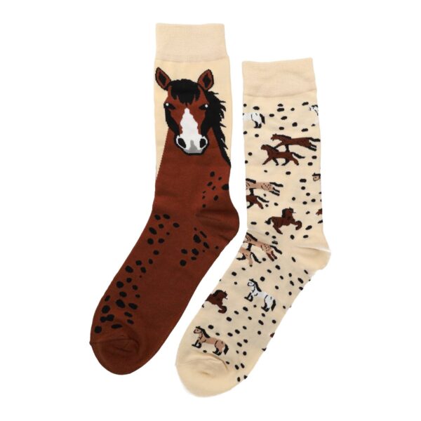 Sokken - Paarden Print - Bruin - Katoen - Maat 38-45