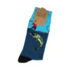 Sokken - Hengelsport Vissen Print - Blauw - Katoen - Maat 38-45