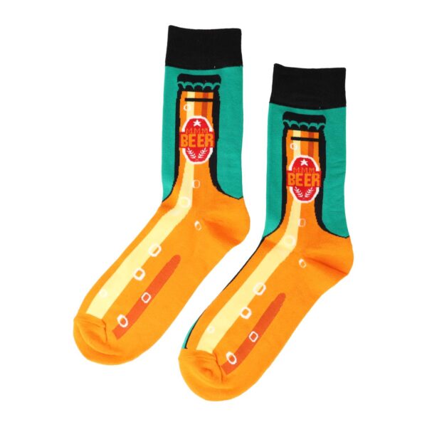 Sokken - Bier Fles Print - Groen - Katoen - Maat 38-45