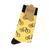 Sokken - Fiets Print - Geel Zwart - Katoen - Maat 38-45