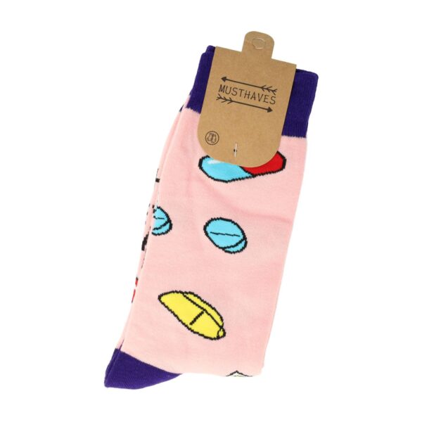 Sokken - Pillen Ziekenhuis Print - Roze - Katoen - Maat 38-45