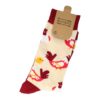 Sokken - Kip Ei Print - Rood Beige Wit - Katoen - Maat 38-45