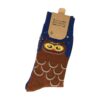 Sokken - Uil Nachtdier Print - Blauw Bruin - Katoen - Maat 38-45