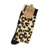 Sokken - Luipaard Print - Zwart Geel Beige - Katoen - Maat 38-45
